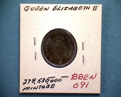 2008 RCM  CANADA FIVE CENT QUEEN ELIZABETH 11