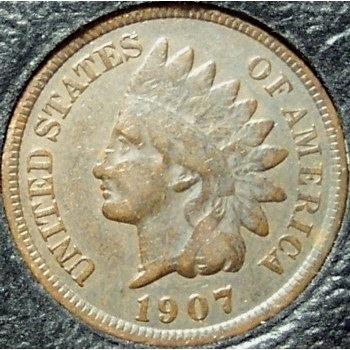 1907 Indian Head Cent VG PARTIAL LIBERTY #0741