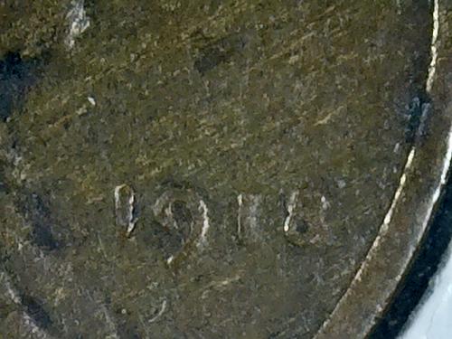 1918 P Lincoln Cent (error on reverse)