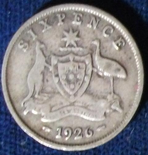 1926 Australia Sixpence VG