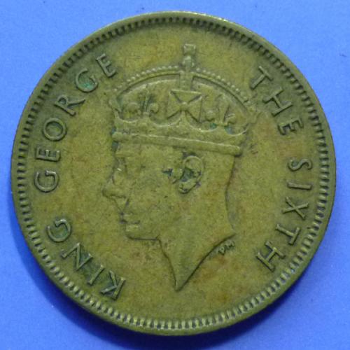 Hong Kong 10 Cents 1950 KGVI km 25
