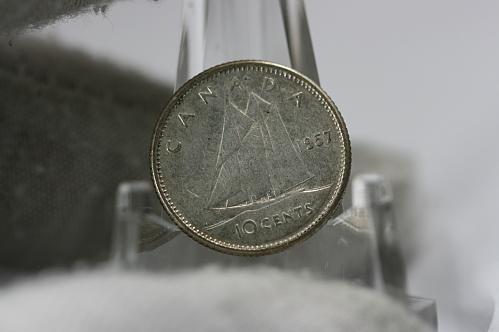 1957 Canada 10 Cent Silver