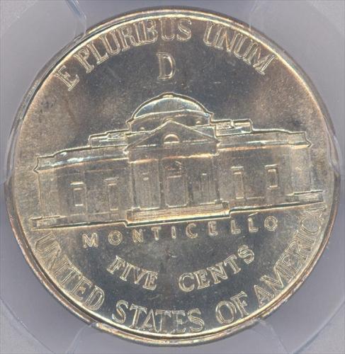 1943 D Jefferson Nickel PCGS MS65