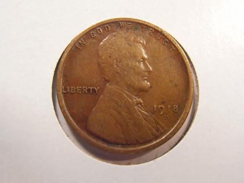 1918 S Lincoln Cent, (18SX2)