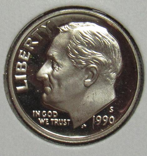 1990 S Proof Roosevelt Dime