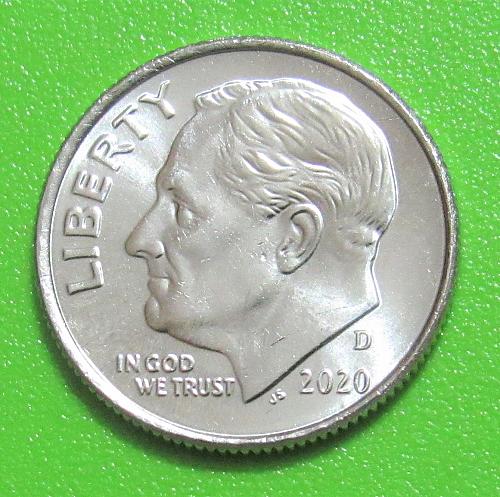 2020-D 10 Cents - Roosevelt Dime - Uncirculated from Mint Roll