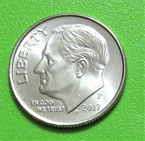 2017-P 10 Cents - Roosevelt Dime - Uncirculated from Mint Roll