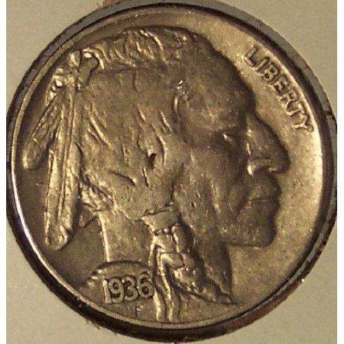 1936 Buffalo Nickel AU #01203