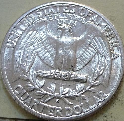 1941-S BRILLIANT UNCIRCULATED Washington Quarter  BU # (S-23)