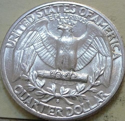 1941-S BRILLIANT UNCIRCULATED Washington Quarter  BU # (S-24)