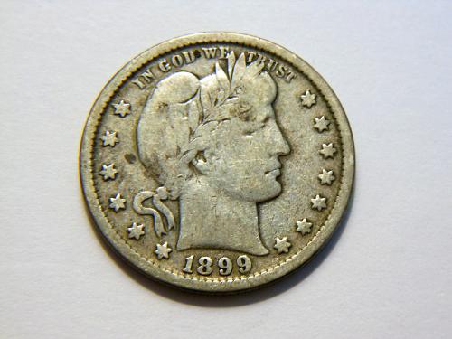1899-P Silver Barber Quarter