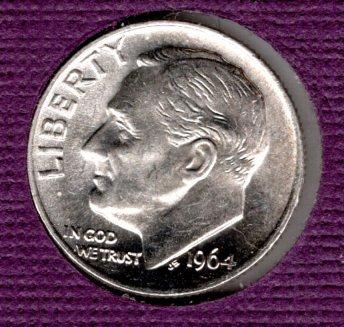 1964d BU Roosevelt Dime -5