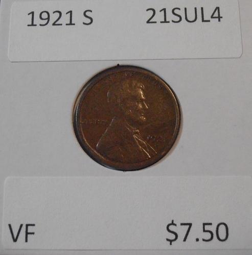 1921 S Lincoln Cent,  TOUGH DATE,Low Mintage (21SUL4)