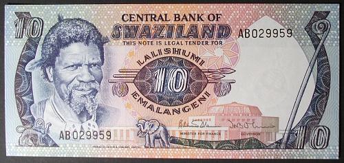 Swaziland P10c 10 Emalangeni UNC65