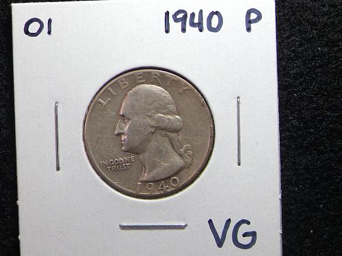 1940 P Washington Quarter