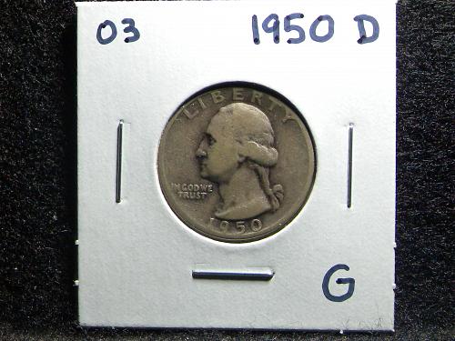 1950 D Washington Quarter