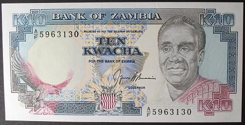 Zambia P31b 10 Kwacha UNC64