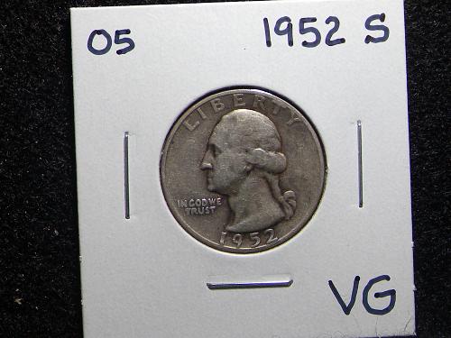 1952 S Washington Quarter