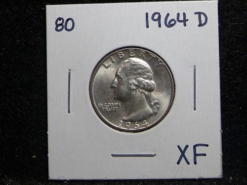 1964 D Washington Quarter