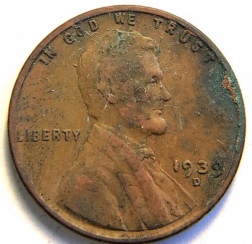 1939 D Lincoln Wheat Cent Bronze Composite Penny  V1P7R5