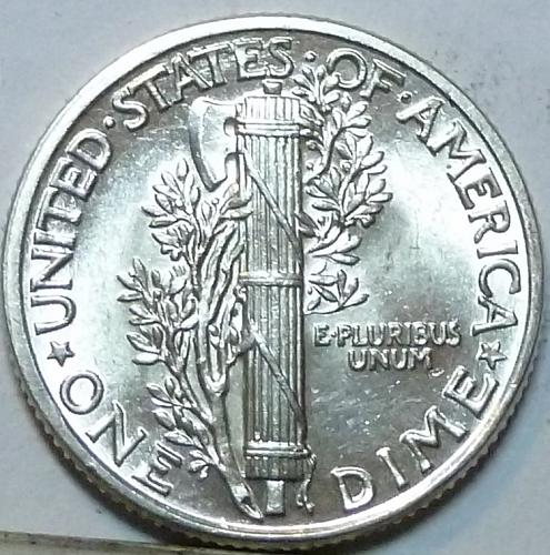 1941 P  Brilliant Uncirculated Mercury Dime  With Full Split Bands  BU ( W-061)