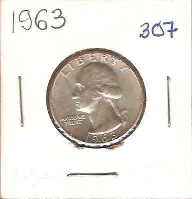1963 Washington Quarter