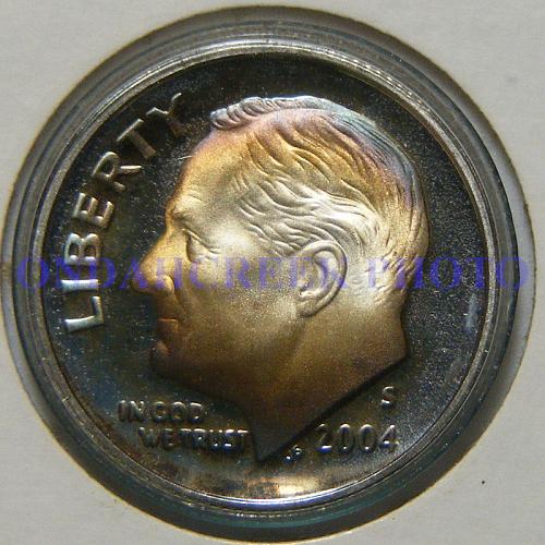2004-S Silver Roosevelt Dime Beautiful Toned Proof