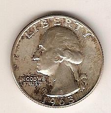 1963-D Washington Quarter