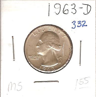 1963-D Washington Quarter