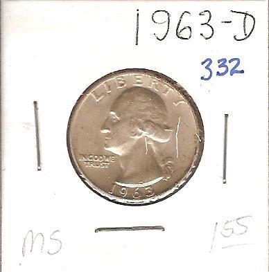 1963-D Washington Quarter