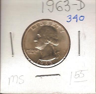 1963-D Washington Quarter