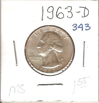 1963-D Washington Quarter