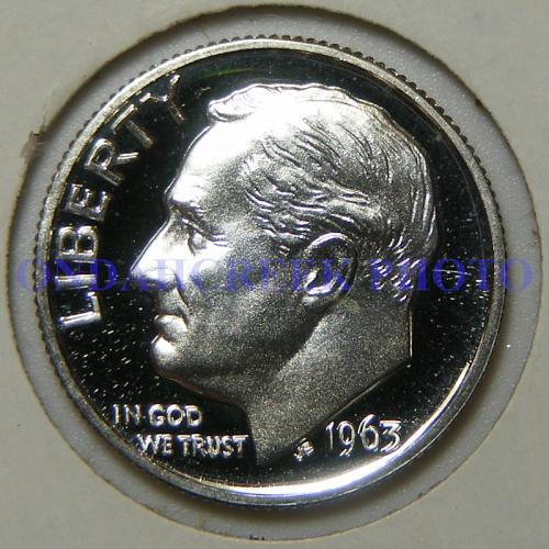 1963 Roosevelt Silver Dime Cameo Proof