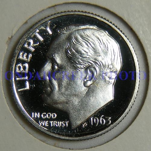 1963 Roosevelt Silver Dime Cameo Proof