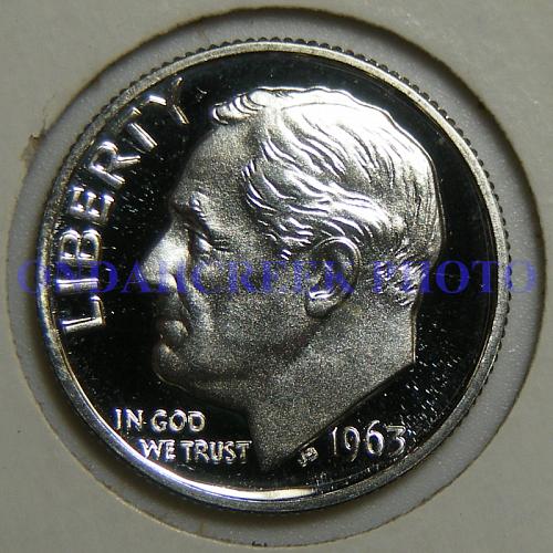1963 Roosevelt Silver Dime Cameo Proof