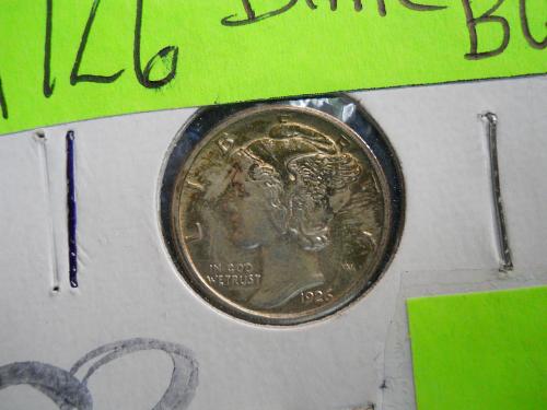 1926 (P) Mercury Dime.  BU+++ details, Cleaned, Now Toning. Possibly FSB.  1