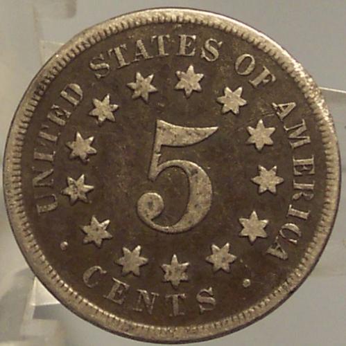 1868 Shield Nickel VG Details #0645
