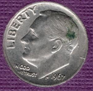 1967p Roosevelt Dime (SMS) - #5