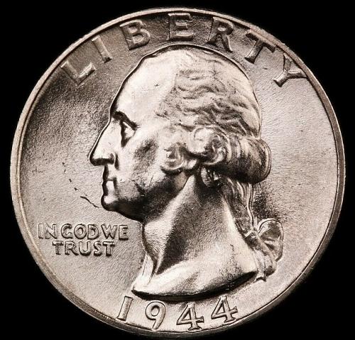 1944 Washington Quarter-Choice Gem Brilliant Uncirculated Luster.