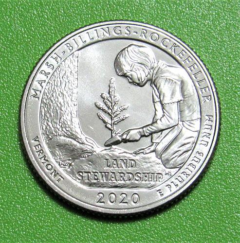 2020-S 25C Marsh Billings Rockefeller Vermont National Park America Beautiful Qt
