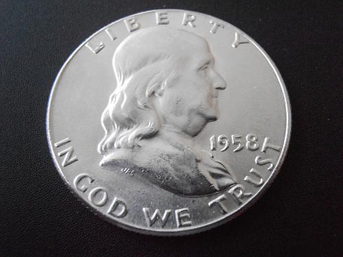 1958 P FRANKLIN HALF, (58PAB1)