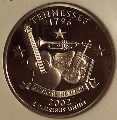 2002-S Clad Proof Tennesee Statehood Quarter NGC PF 69 UC #G069