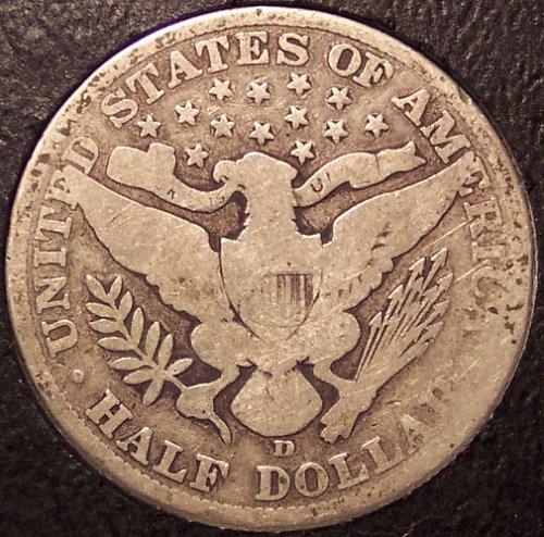 1907-D Barber Silver Half Dollar G #0378