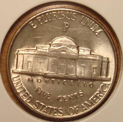 1942 P/P Re-punched Mintmark Jefferson Silver "WAR" Nickel Coin Choice BU