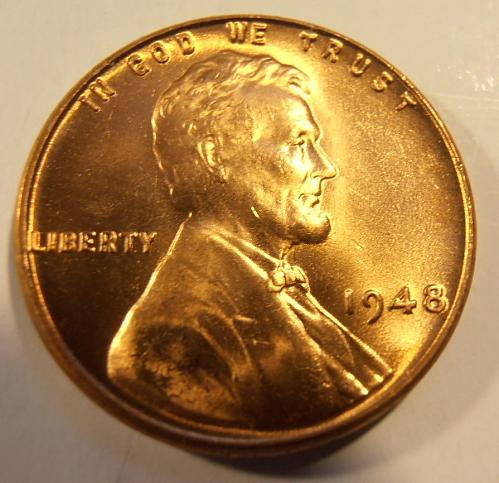 1948 P Lincoln cent - BU from a nice roll