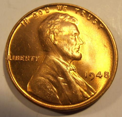 1948 P Lincoln cent - BU from a nice roll