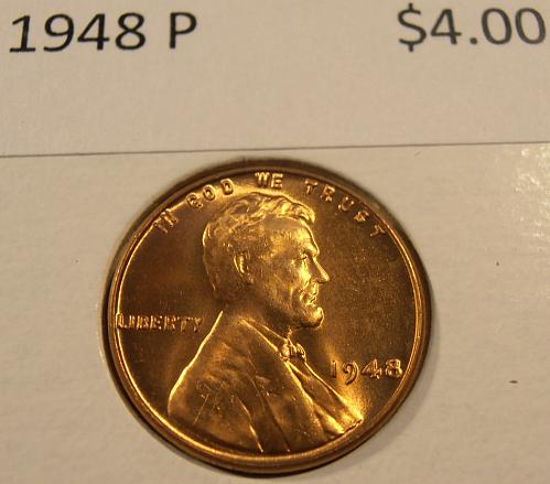 1948 P Lincoln cent - BU from a nice roll