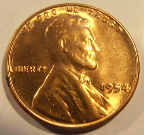 1954 P Lincoln cent - BU from a nice roll