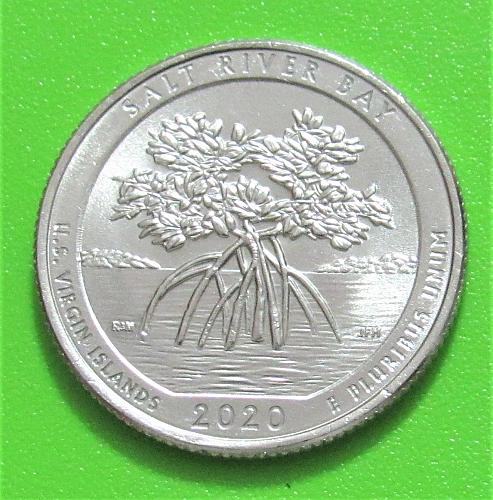 2020-P 25 Cents - Salt River Bay US Virgin Islands National Park America Beautif
