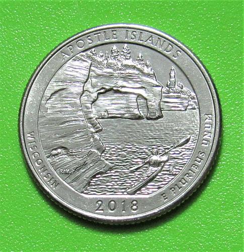 2018-P 25 Cents - Apostle Islands Wisconsin National Park America Beautiful Quar